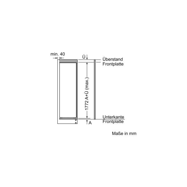 Bosch KIF81PFE0 Einbaukühlschrank, Nischenhöhe: 177,5cm, 289l, Festtürtechnik, VarioShelf, SuperKühlen