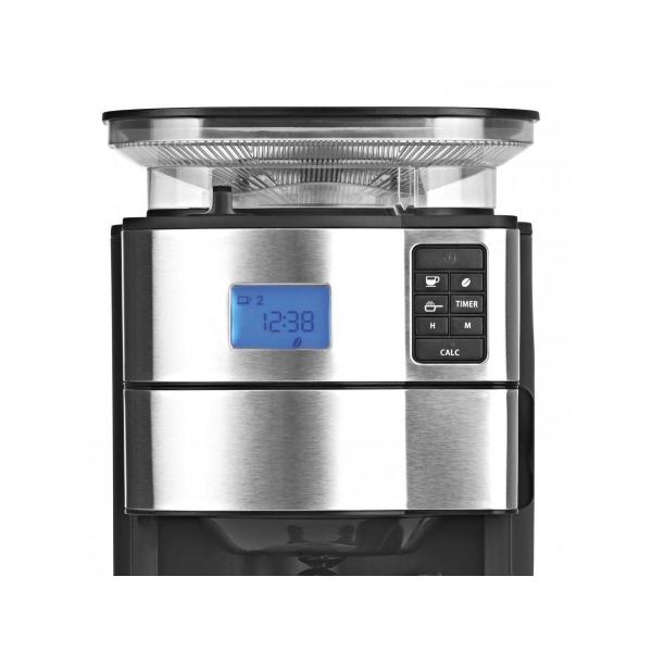 BEEM Fresh-Aroma-Perfect II - Thermo Filterkaffeemaschine mit Mahlwerk, 1000W, 1,25l, Edelstahl (03958)