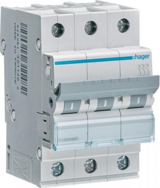 ARDEBO.de Hager MCN340 Leitungsschutzschalter 3 polig 6kA C-Charakteristik 40A 3 Module