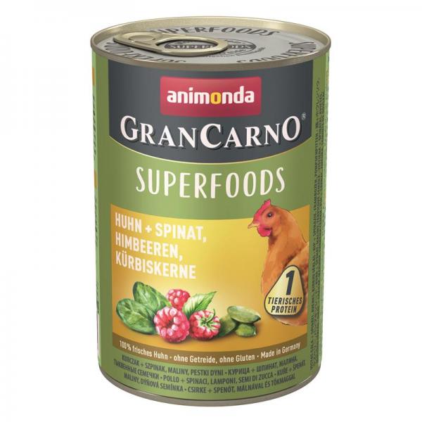 ARDEBO.de Animonda Dog GranCarno Adult Superfood Huhn & Spinat 400g