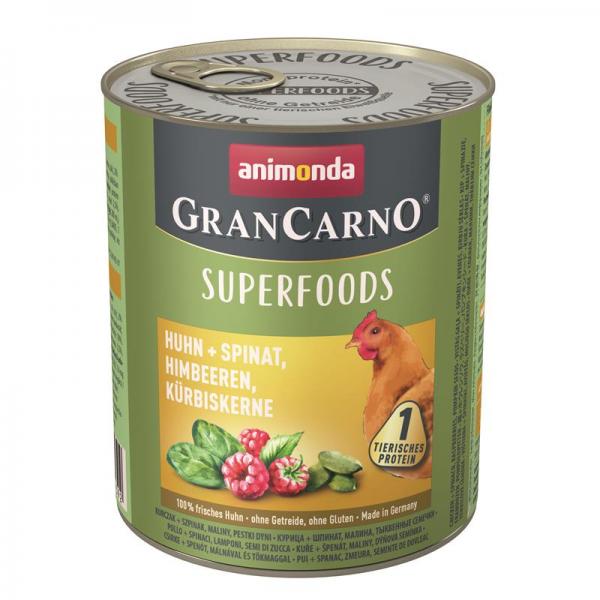 ARDEBO.de Animonda Dog GranCarno Adult Superfood Huhn & Spinat 800g