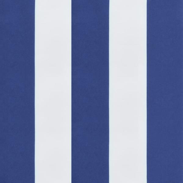 ARDEBO.de - Kissen Rund Blau & Weiß Gestreift Ø 100x11 cm Oxford-Gewebe