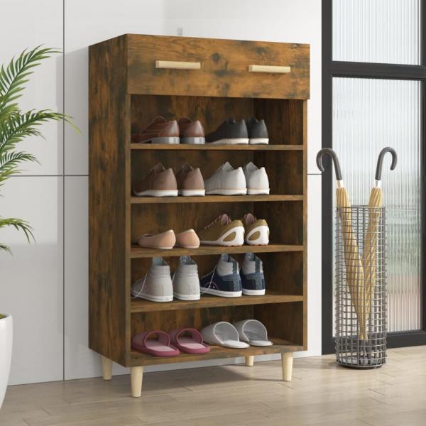 ARDEBO.de - Schuhschrank Räuchereiche 60x35x105 cm Holzwerkstoff