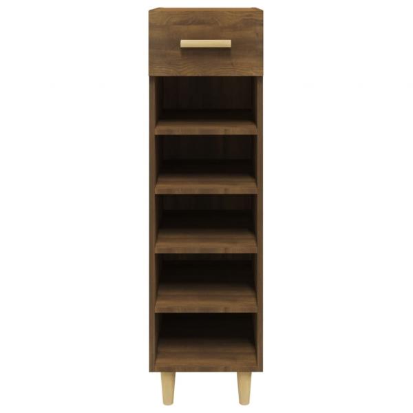 Schuhschrank Braun Eichen-Optik 30x35x105 cm Holzwerkstoff