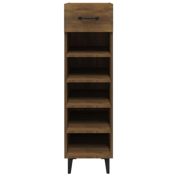 Schuhschrank Braun Eichen-Optik 30x35x105 cm Holzwerkstoff