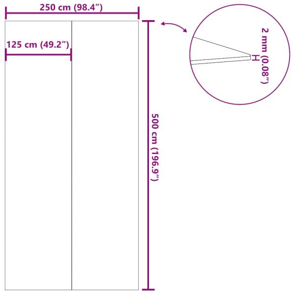 Pool-Bodentuch Hellgrau 500x250 cm Polyester Geotextil