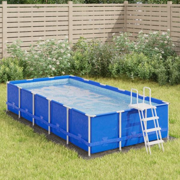 ARDEBO.de - Pool-Bodentuch Hellgrau 420x220 cm Polyester Geotextil