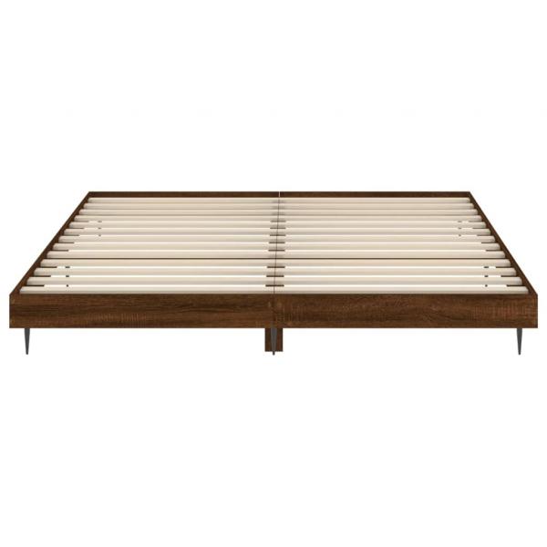 Bettgestell Braun Eichen-Optik 120x200 cm Holzwerkstoff