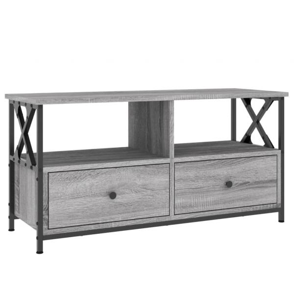 TV-Schrank Grau Sonoma 90x33x45 cm Holzwerkstoff & Eisen