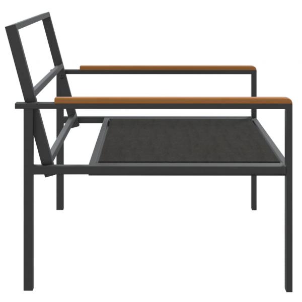 4-tlg. Garten-Lounge-Set mit Kissen Anthrazit Stahl