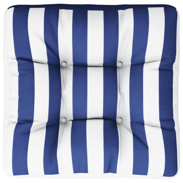 Palettenkissen Blau Weiß Gestreift 50x50x12 cm Stoff