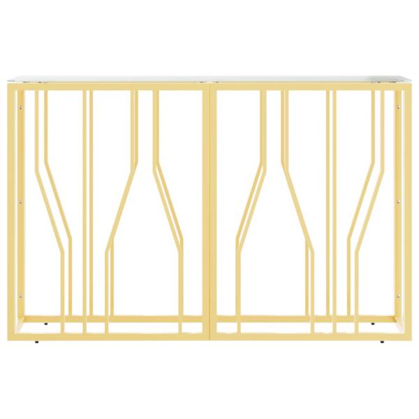 Konsolentisch 110x30x70 cm Edelstahl und Glas