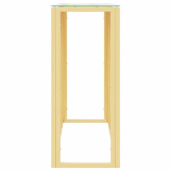 Konsolentisch 110x30x70 cm Edelstahl und Glas