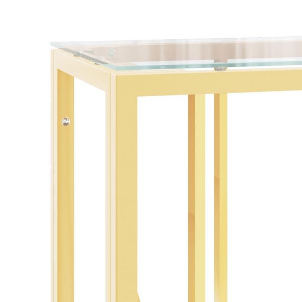 Konsolentisch 110x30x70 cm Edelstahl und Glas