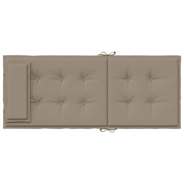 Hochlehner-Auflagen 4 Stk. Taupe Oxford-Gewebe