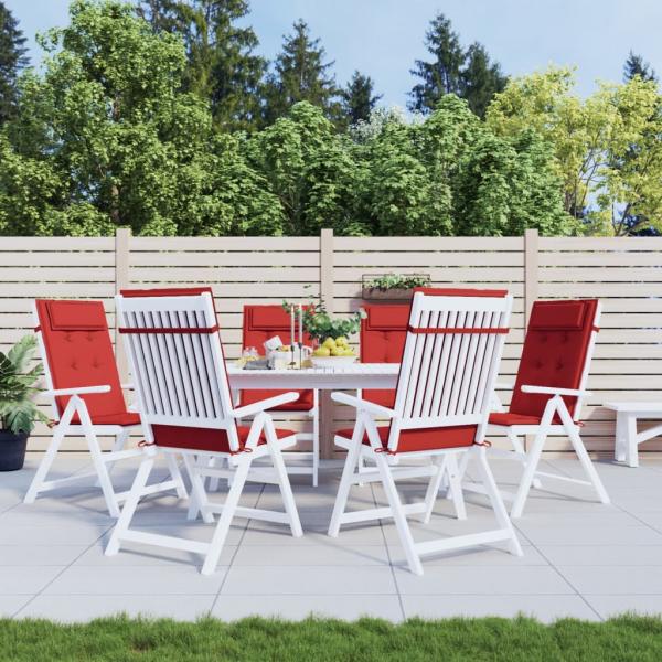 ARDEBO.de - Hochlehner-Auflagen 6 Stk. Rot Oxford-Gewebe