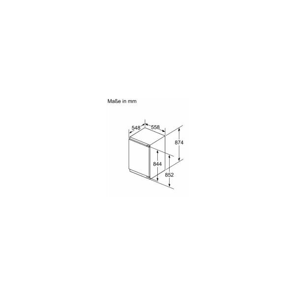 Bosch KIL22ADD1 Einbaukühlschrank mit Gefrierfach, Nischenhöhe 88 cm, 119 L, Festtürtechnik, Superkühlen, VitaFresh, LED Beleuchtung