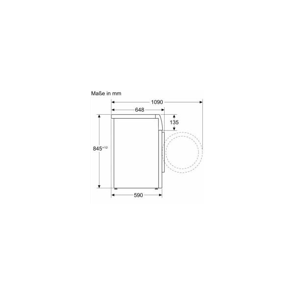 Bosch WGB244A40 Serie 8 9kg Frontlader Waschmaschine, 60 cm breit, 1400U/Min, AquaStop, i-DOS, Nachlegefunktion, Innenbeleuchtung, Home Connect, weiß