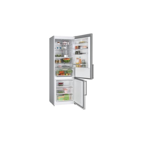 Bosch KGN49AIBT Serie 6 Stand Kühl-Gefrierkombination, 70cm breit, 440L, NoFrost, 0 Grad Fach, MultiAirflow, Urlaubsschaltung, LED Beleuchtung, Schnellgefrieren, Schnellkühlen, Edelstahl mit Antifingerprint