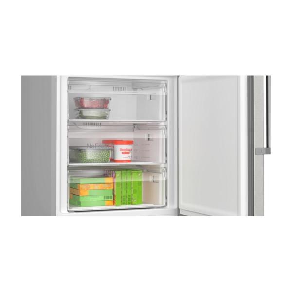 Bosch KGN49AIBT Serie 6 Stand Kühl-Gefrierkombination, 70cm breit, 440L, NoFrost, 0 Grad Fach, MultiAirflow, Urlaubsschaltung, LED Beleuchtung, Schnellgefrieren, Schnellkühlen, Edelstahl mit Antifingerprint