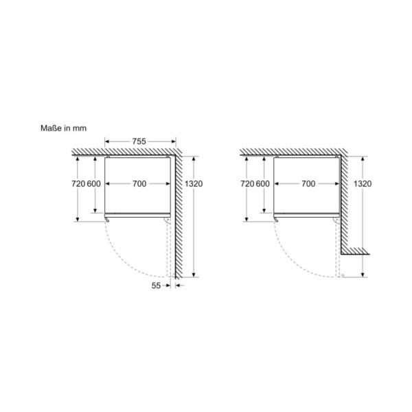 Bosch KGN49AIBT Serie 6 Stand Kühl-Gefrierkombination, 70cm breit, 440L, NoFrost, 0 Grad Fach, MultiAirflow, Urlaubsschaltung, LED Beleuchtung, Schnellgefrieren, Schnellkühlen, Edelstahl mit Antifingerprint