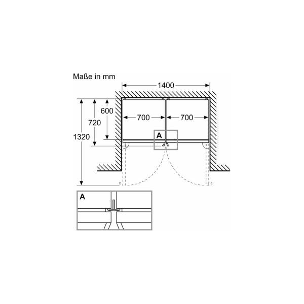 Bosch KGN49AIBT Serie 6 Stand Kühl-Gefrierkombination, 70cm breit, 440L, NoFrost, 0 Grad Fach, MultiAirflow, Urlaubsschaltung, LED Beleuchtung, Schnellgefrieren, Schnellkühlen, Edelstahl mit Antifingerprint