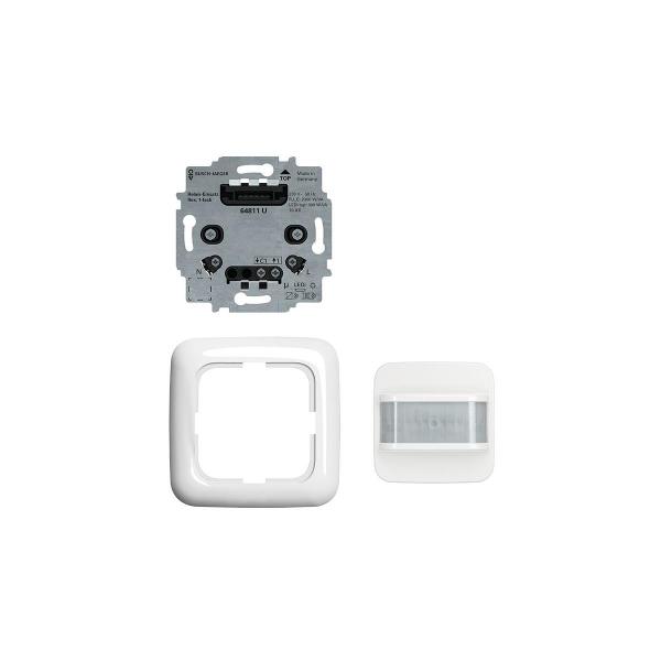 ARDEBO.de Busch Jaeger Busch-Wächter® 180 flex, Wireless Komplettset mit Komfort Sensor Selectlinse und Relais-Einsatz, Alpinweiß (2CKA006200A0191)