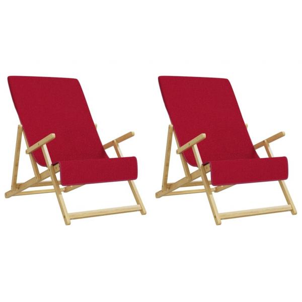 Strandtücher 2 Stk. Burgunder 60x135 cm Stoff 400 GSM
