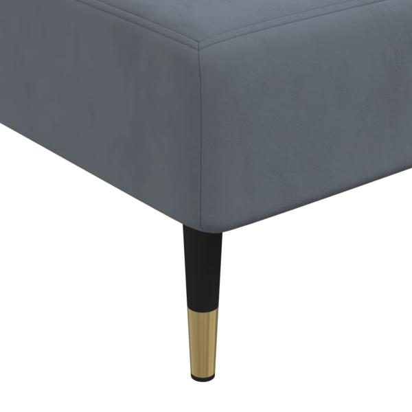 Schlafsofa in L-Form Dunkelgrau 279x140x70 cm Samt