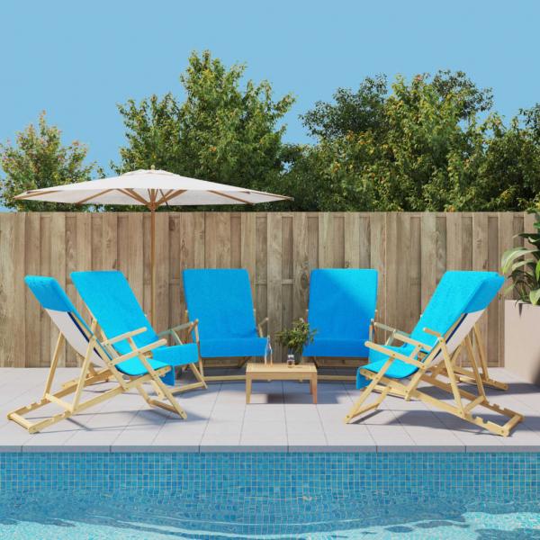 ARDEBO.de - Strandtücher 6 Stk. Türkis 60x135 cm Stoff 400 GSM