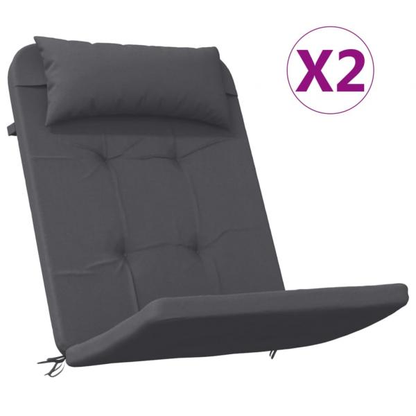 Adirondack-Auflagen 2 Stk. Anthrazit Oxford-Gewebe