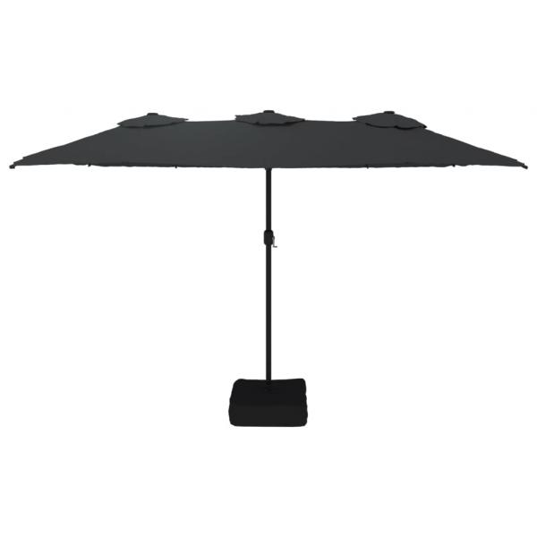 Doppelsonnenschirm Schwarz 449x245 cm