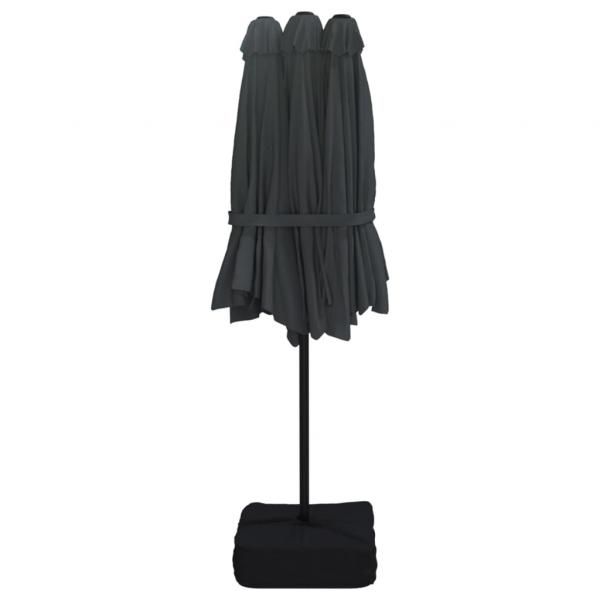 Doppelsonnenschirm Schwarz 449x245 cm