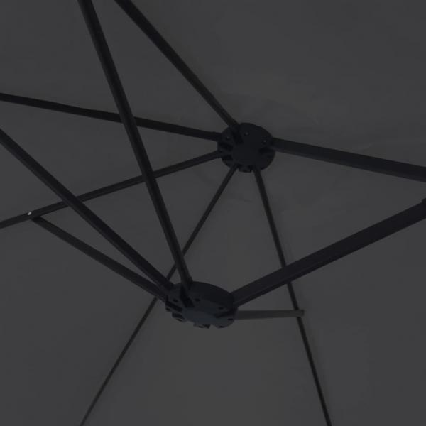 Doppelsonnenschirm Schwarz 449x245 cm