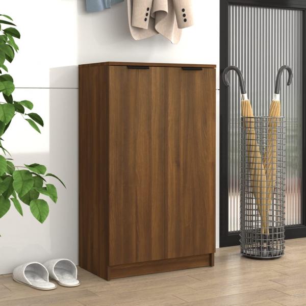 ARDEBO.de - Schuhregal Braun Eichen-Optik 59x35x100 cm Holzwerkstoff