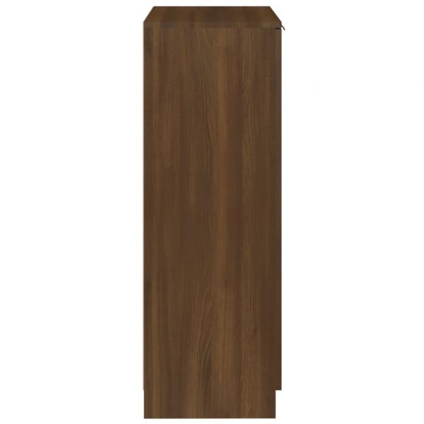Schuhregal Braun Eichen-Optik 59x35x100 cm Holzwerkstoff