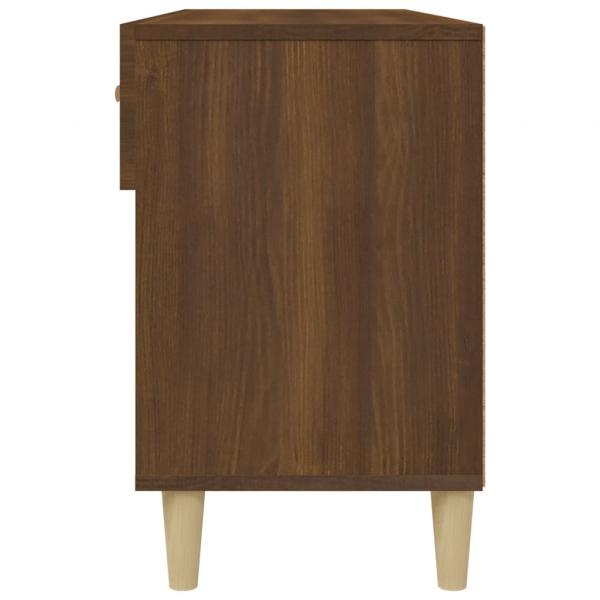 Schuhschrank Braun Eichen-Optik 102x35x55 cm Holzwerkstoff