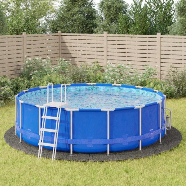 ARDEBO.de - Pool-Bodentuch Hellgrau Ø500 cm Polyester Geotextil