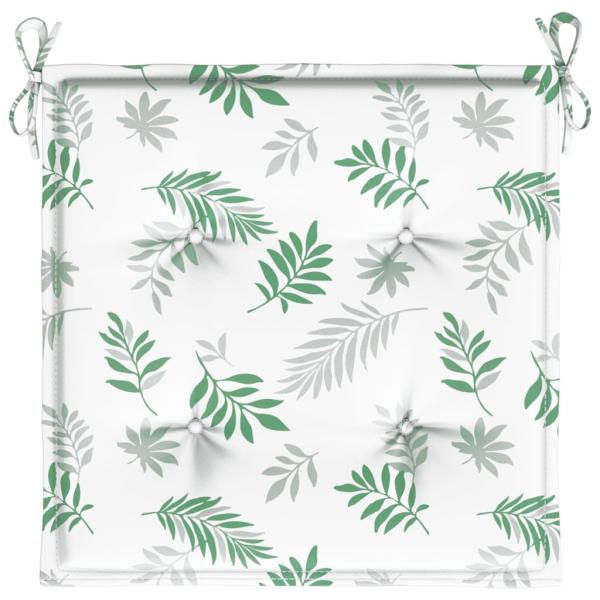 Sitzkissen 2 Stk. Blattmuster 50x50x3 cm Stoff