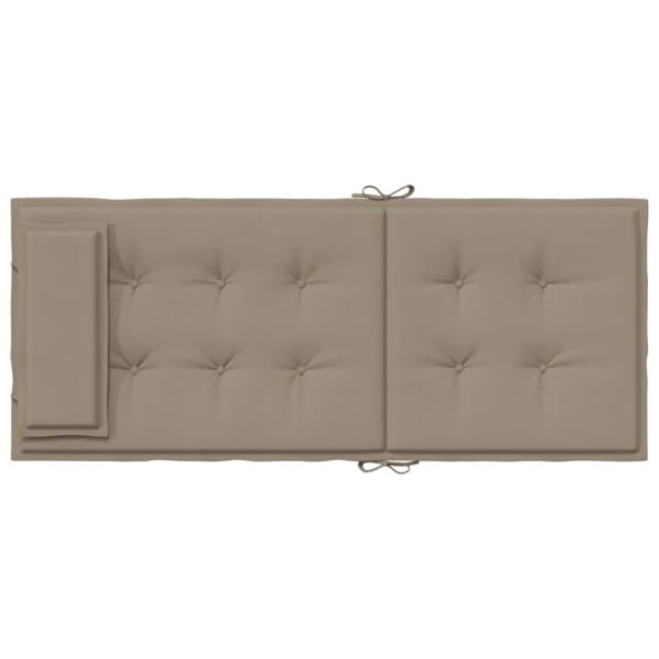 Hochlehner-Auflagen 2 Stk. Taupe Oxford-Gewebe