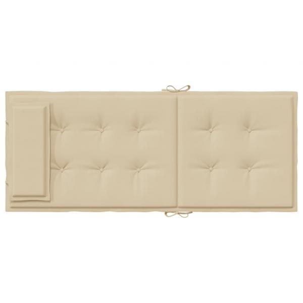 Hochlehner-Auflagen 6 Stk. Beige Oxford-Gewebe