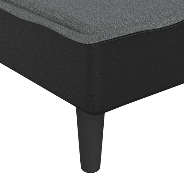Schlafsofa in L-Form Dunkelgrau 255x140x70 cm Stoff