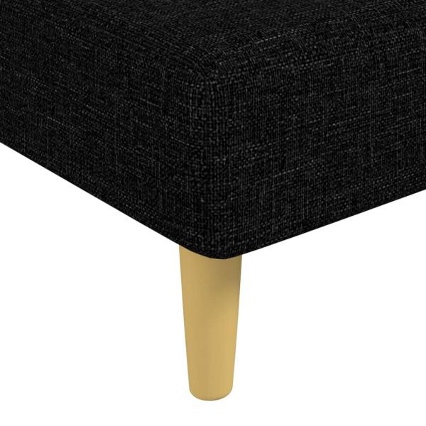 Schlafsofa in L-Form Schwarz 279x140x70 cm Stoff