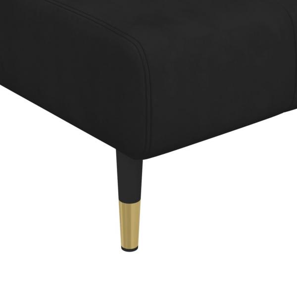 Chaiselongue Schwarz Samt