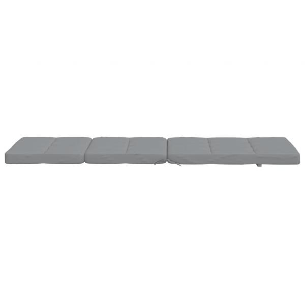 Liegestuhl-Auflagen 2 Stk. Grau Oxford-Gewebe