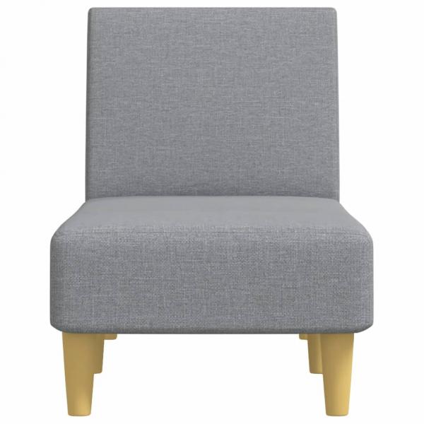 Chaiselongue Hellgrau Stoff