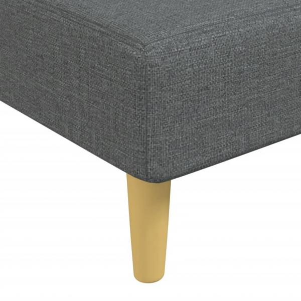 Chaiselongue Dunkelgrau Stoff