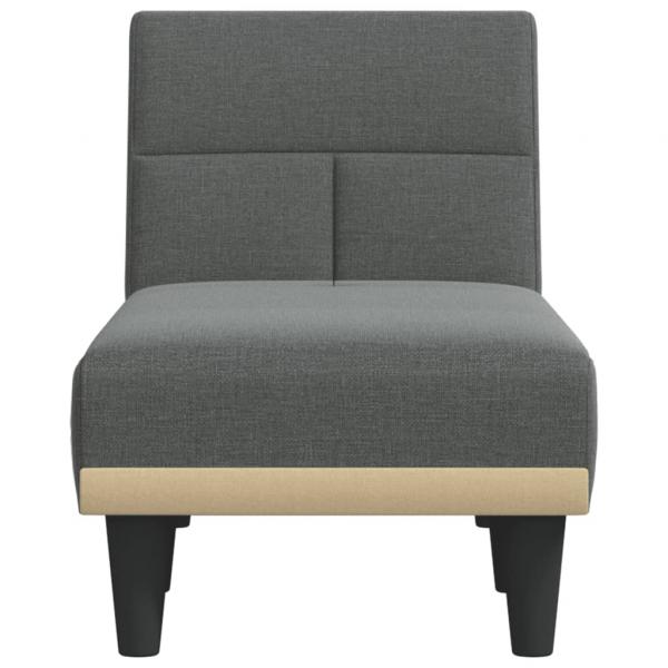 Chaiselongue Dunkelgrau Stoff
