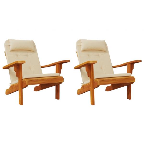 Adirondack-Auflagen 2 Stk. Beige Oxford-Gewebe