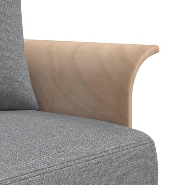 Schlafsofa in L-Form Hellgrau 279x140x70 cm Stoff